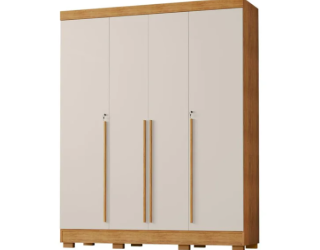 ROUPEIRO DOMUS (4 PORTAS) CEDRO/AREIA RUD RACK