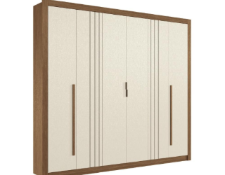 GUARDA ROUPA MILETTO 06 PTS C/PES JTB/ARE SANTO ANDIRA